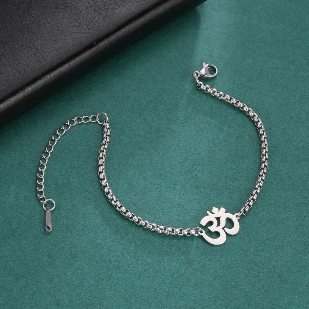 Pulseira Om em aço inoxidável – vista 4