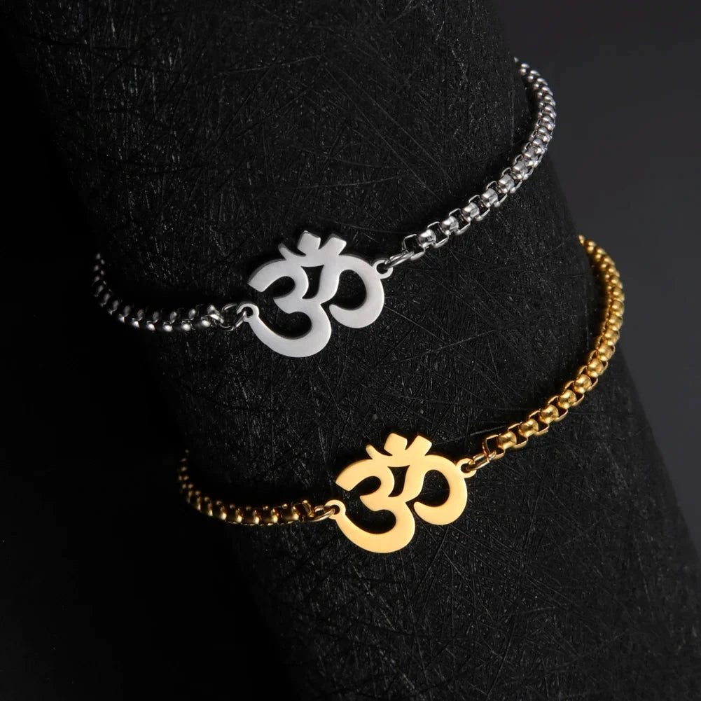 Pulseira Om em aço inoxidável – vista 3
