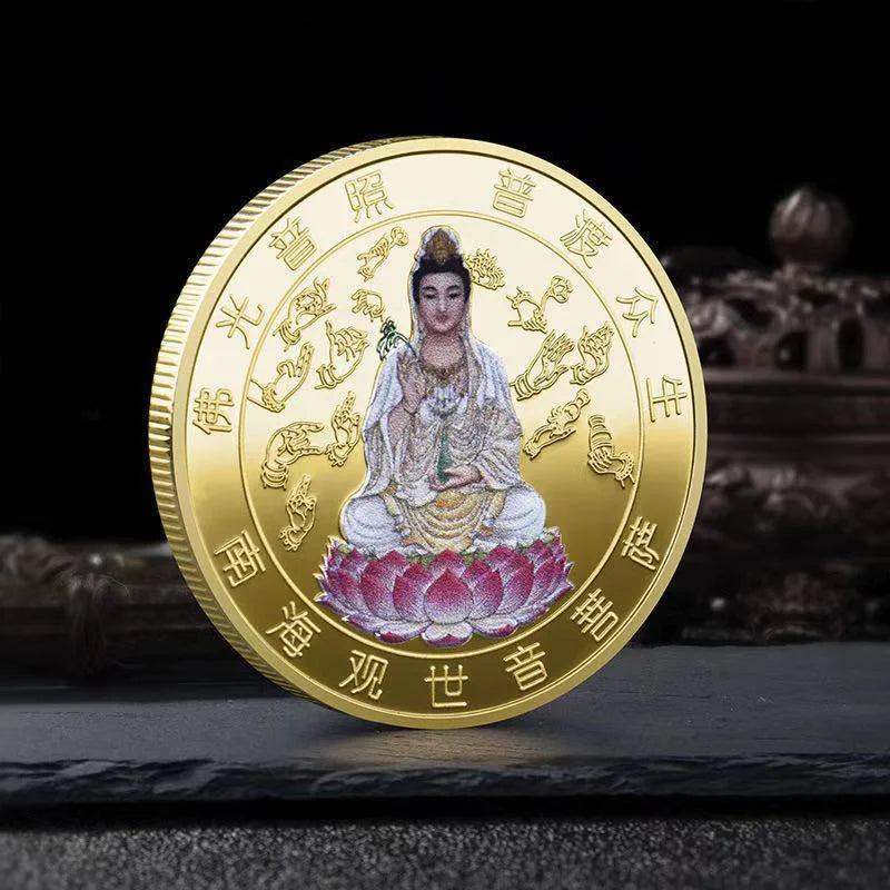 Moeda budista de Guanyin – vista 1