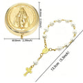 PULSEIRA DE ROSÁRIO COM ESTOJO DA VIRGEM MARIA – FÉ E DELICADEZA
