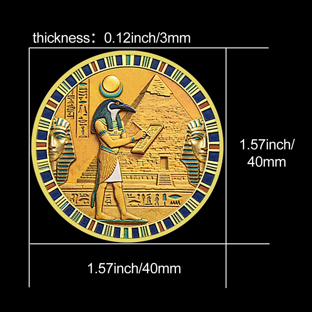MOEDA DE THOTH — SABEDORIA DO EGITO · 4 MODELOS