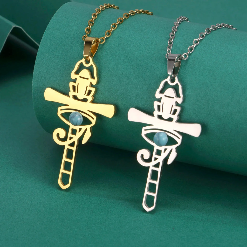Colares Olho de Hórus e Ankh – vista 3