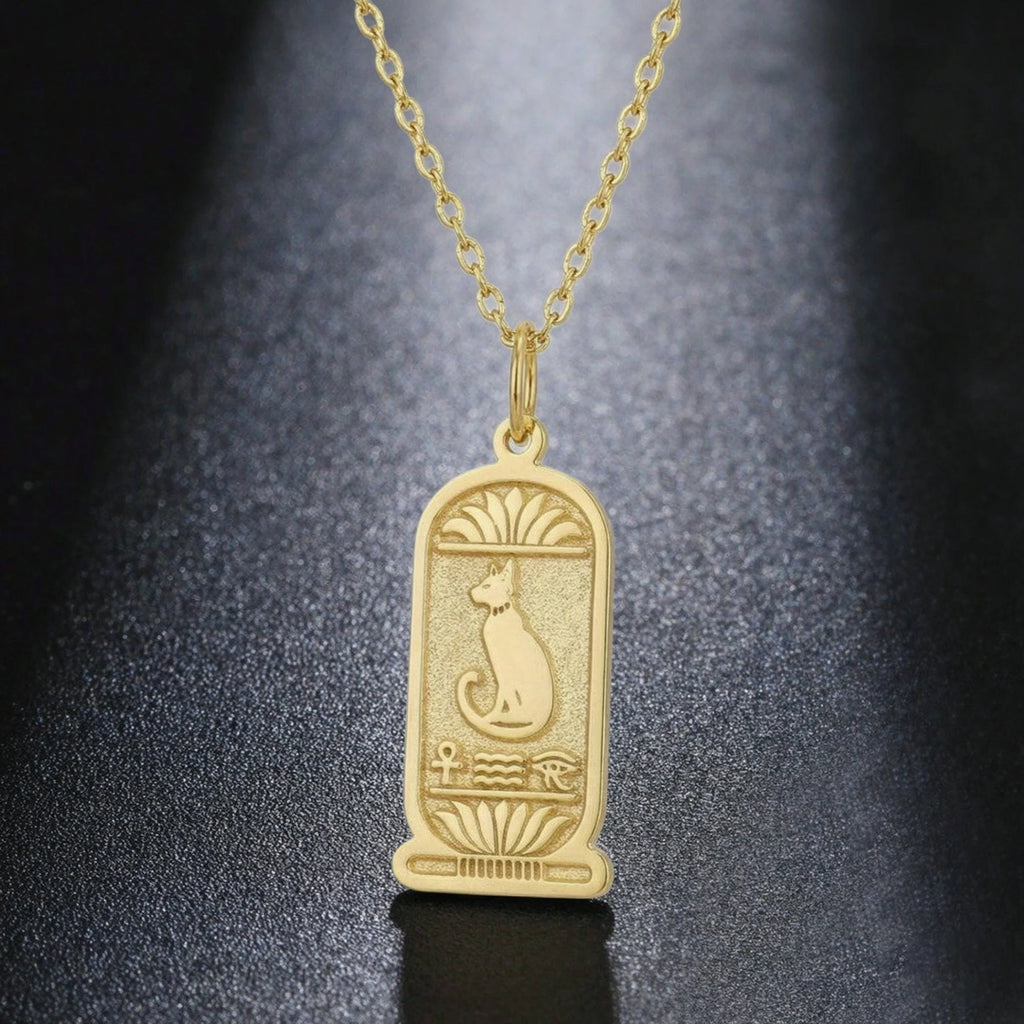 COLAR BASTET EM AÇO – O ENCANTO DO EGITO