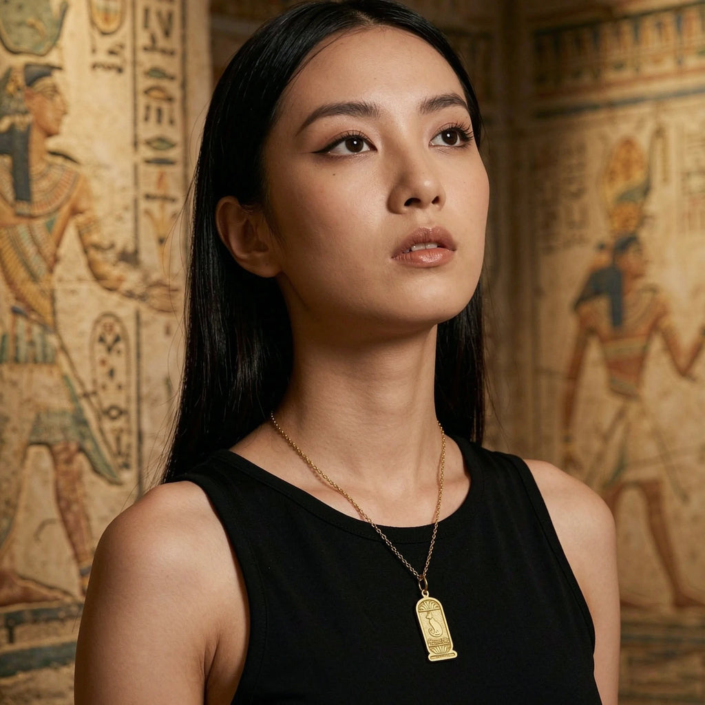 COLAR BASTET EM AÇO – O ENCANTO DO EGITO