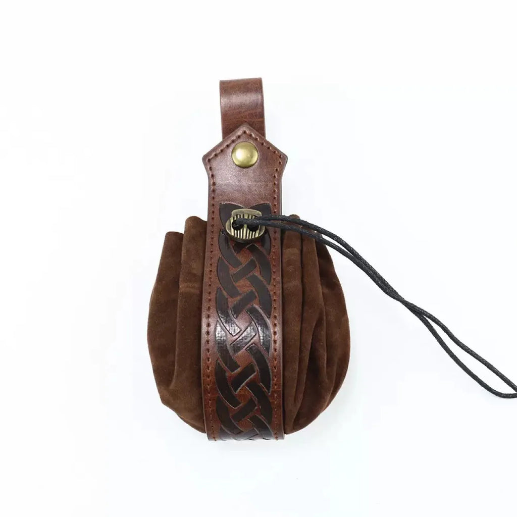 BOLSA DE CINTURA MEDIEVAL COM CORDÃO — ENCANTO E ESTILO
