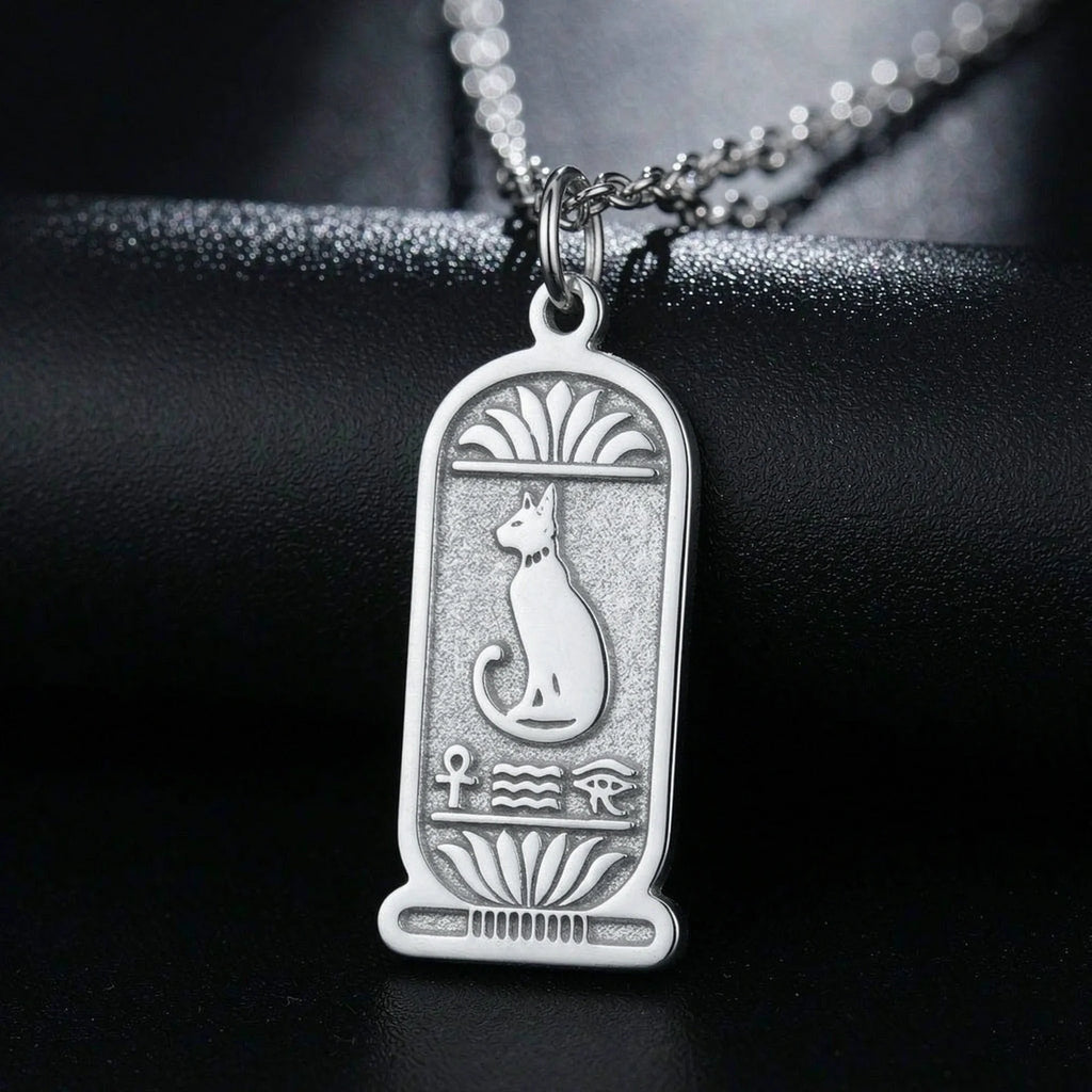 COLAR BASTET EM AÇO – O ENCANTO DO EGITO