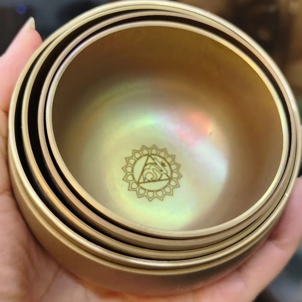 CONJUNTO DE 7 MINI TIGELAS SONORAS — SOM E CONTEMPLAÇÃO