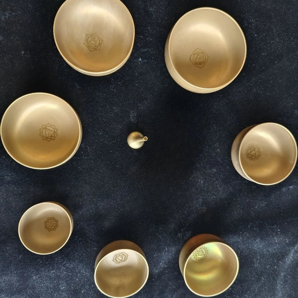CONJUNTO DE 7 MINI TIGELAS SONORAS — SOM E CONTEMPLAÇÃO