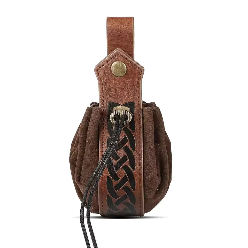 BOLSA DE CINTURA MEDIEVAL COM CORDÃO — ENCANTO E ESTILO