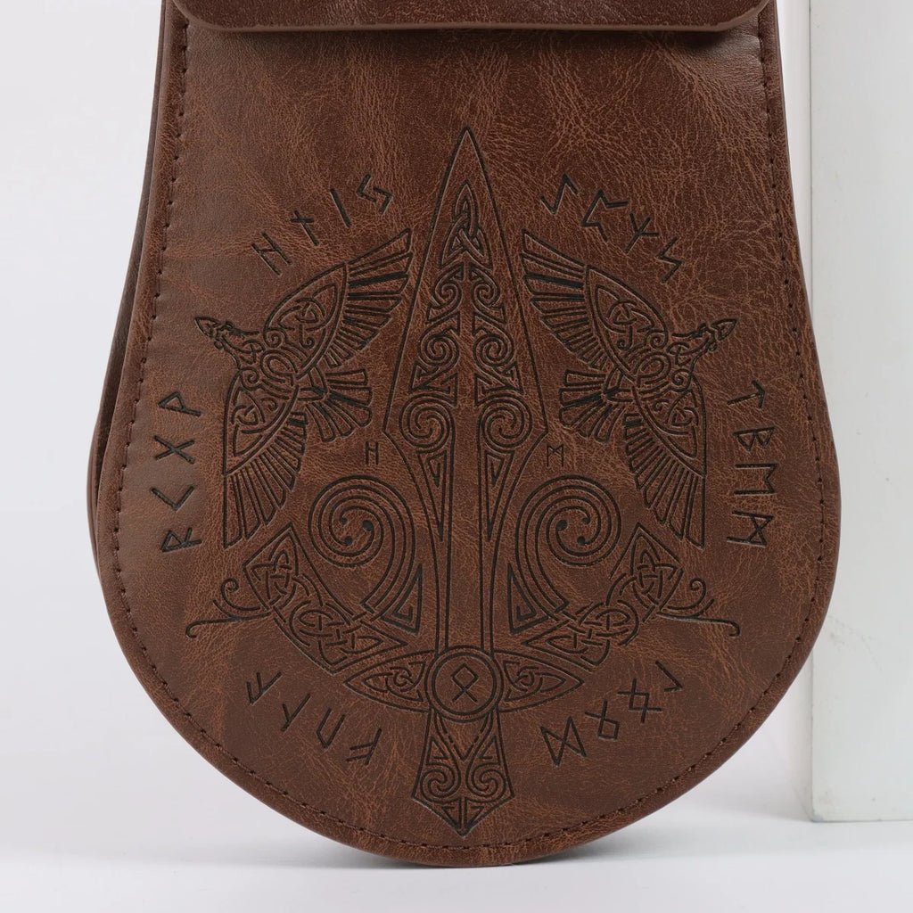 BOLSA MEDIEVAL COM RELEVO — UM TOQUE NÓRDICO
