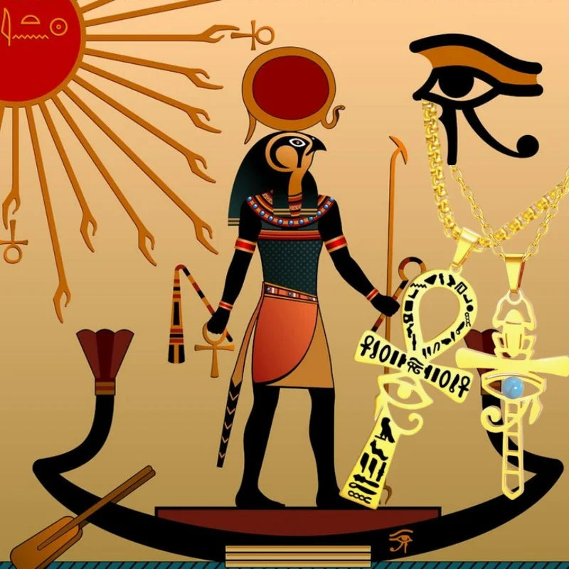 Colares Olho de Hórus e Ankh – vista 2