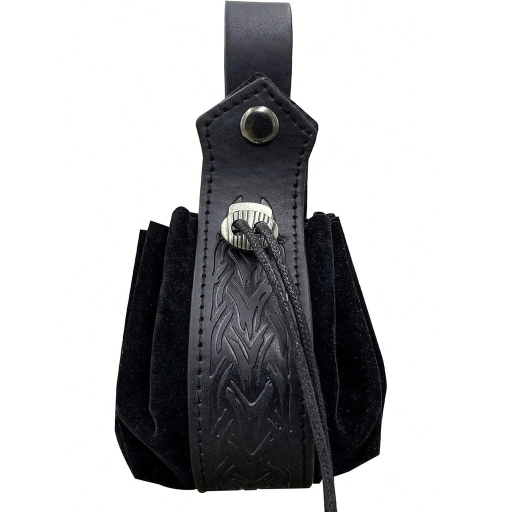 BOLSA DE CINTURA MEDIEVAL COM CORDÃO — ENCANTO E ESTILO