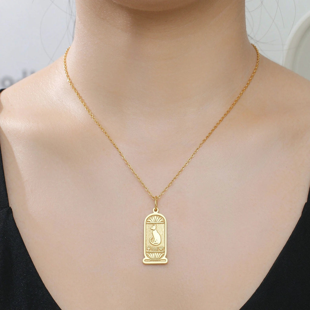 COLAR BASTET EM AÇO – O ENCANTO DO EGITO