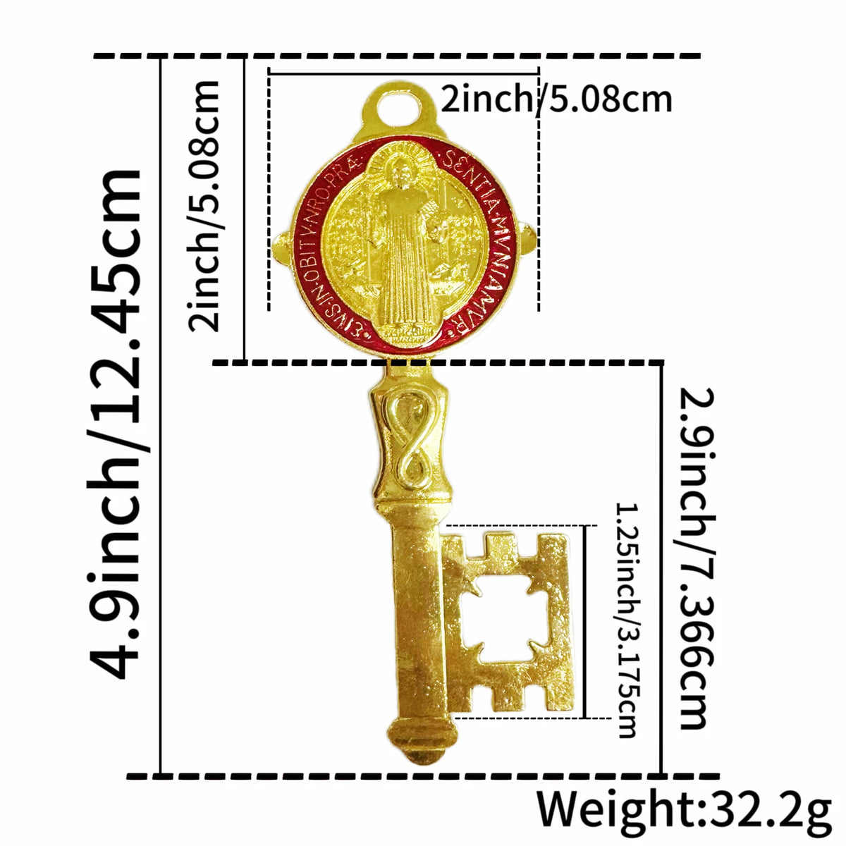 CHAVES DECORATIVAS DE SÃO BENTO – FÉ PARA O LAR | 2 PEÇAS