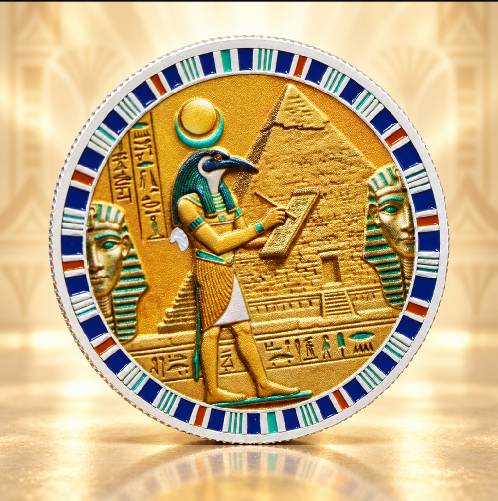 MOEDA DE THOTH — SABEDORIA DO EGITO · 4 MODELOS