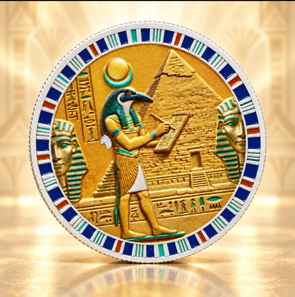 MOEDA DE THOTH — SABEDORIA DO EGITO · 4 MODELOS