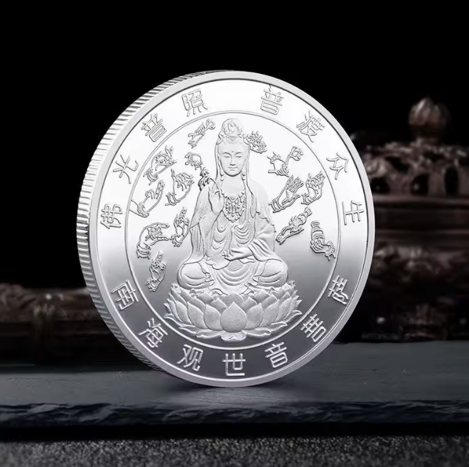 SÉRIE DE MOEDAS BUDISTAS – GUANYIN E FIGURAS DE SABEDORIA