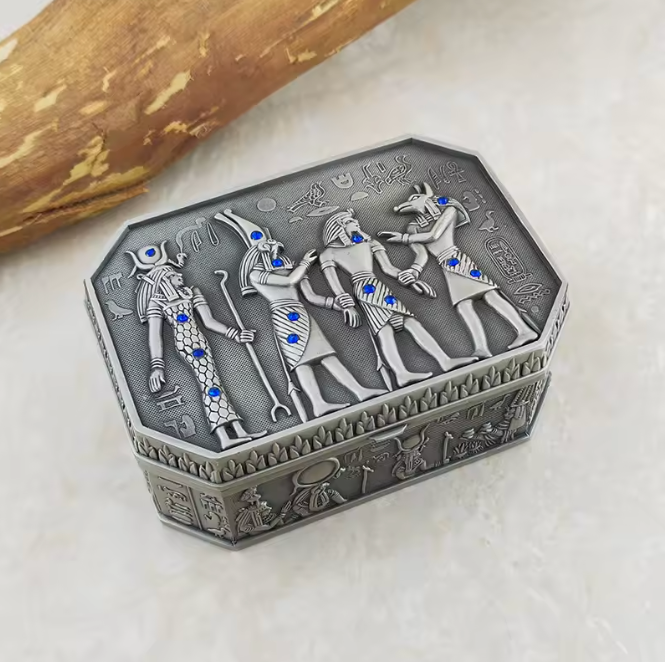 CAIXA DE JOIAS EGÍPCIA EM METAL