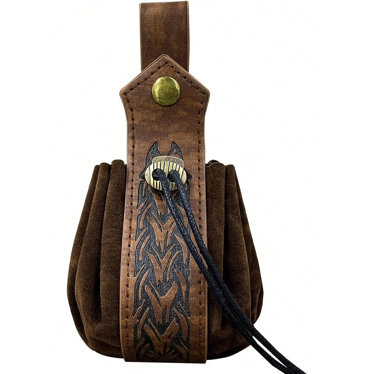 BOLSA DE CINTURA MEDIEVAL COM CORDÃO — ENCANTO E ESTILO