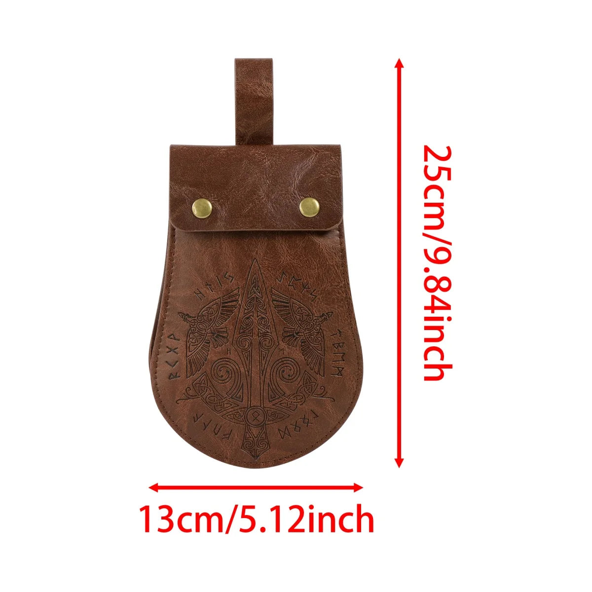 BOLSA MEDIEVAL COM RELEVO — UM TOQUE NÓRDICO