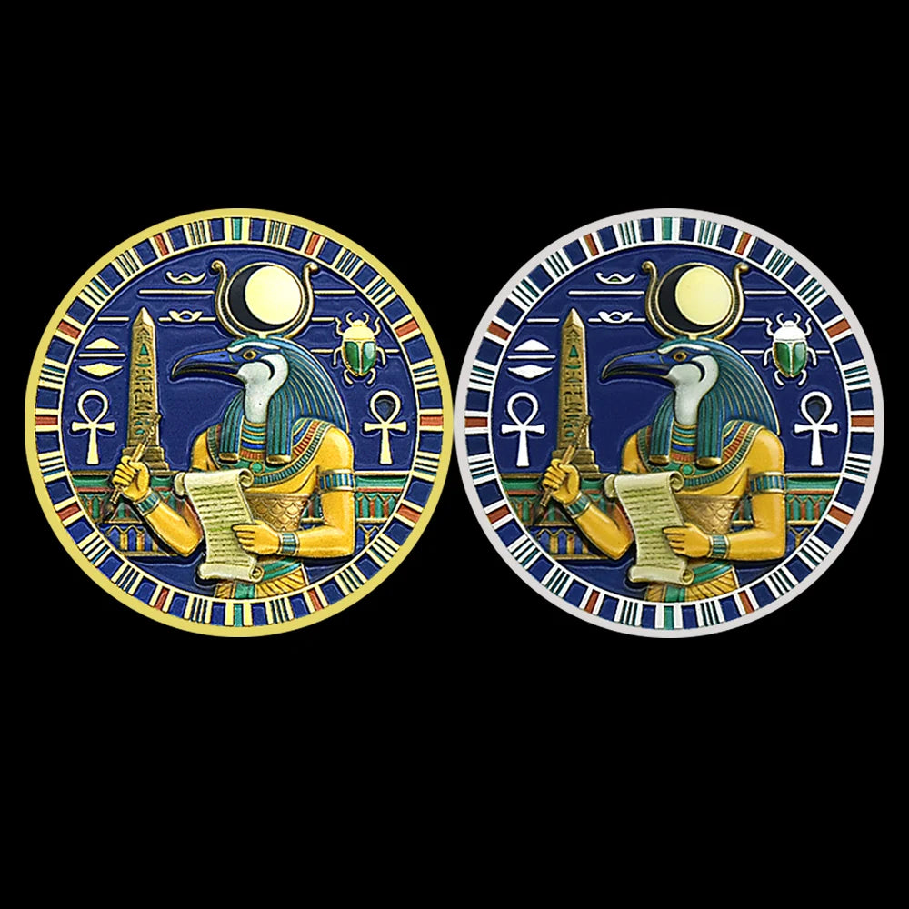 MOEDA DE THOTH — SABEDORIA DO EGITO · 4 MODELOS