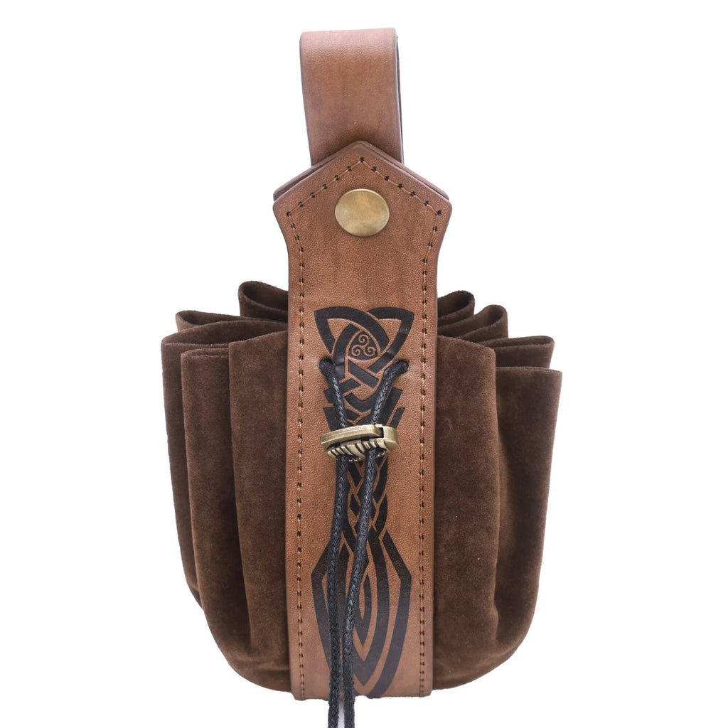 BOLSA DE CINTURA MEDIEVAL COM CORDÃO — ENCANTO E ESTILO
