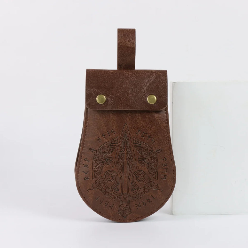 BOLSA MEDIEVAL COM RELEVO — UM TOQUE NÓRDICO