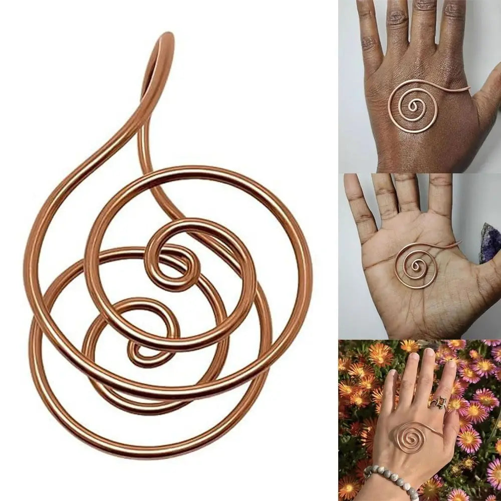 ESPIRAL DE COBRE PARA A MÃO — PRESENÇA E INTENÇÃO