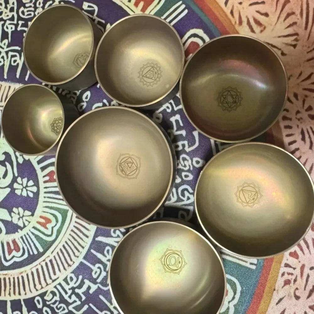 CONJUNTO DE 7 MINI TIGELAS SONORAS — SOM E CONTEMPLAÇÃO