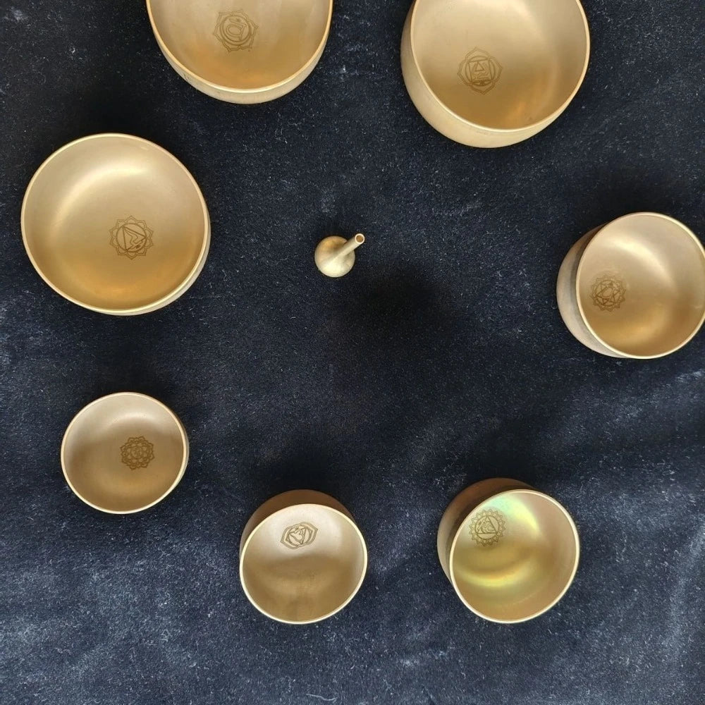 CONJUNTO DE 7 MINI TIGELAS SONORAS — SOM E CONTEMPLAÇÃO