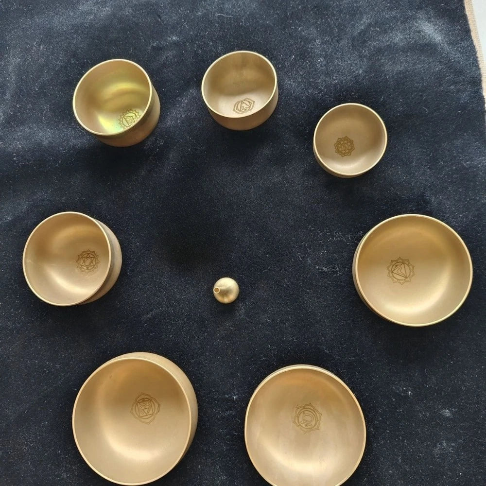 CONJUNTO DE 7 MINI TIGELAS SONORAS — SOM E CONTEMPLAÇÃO