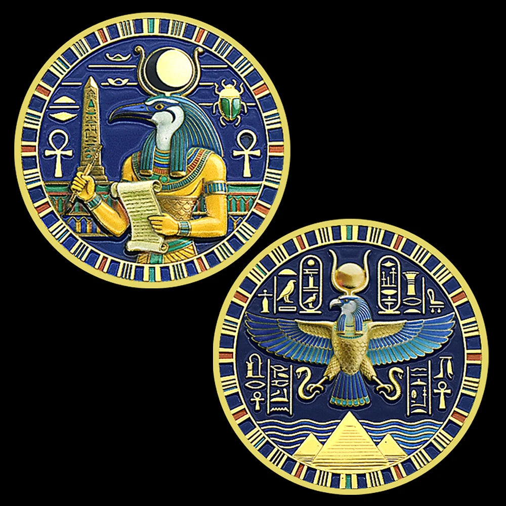 MOEDA DE THOTH — SABEDORIA DO EGITO · 4 MODELOS