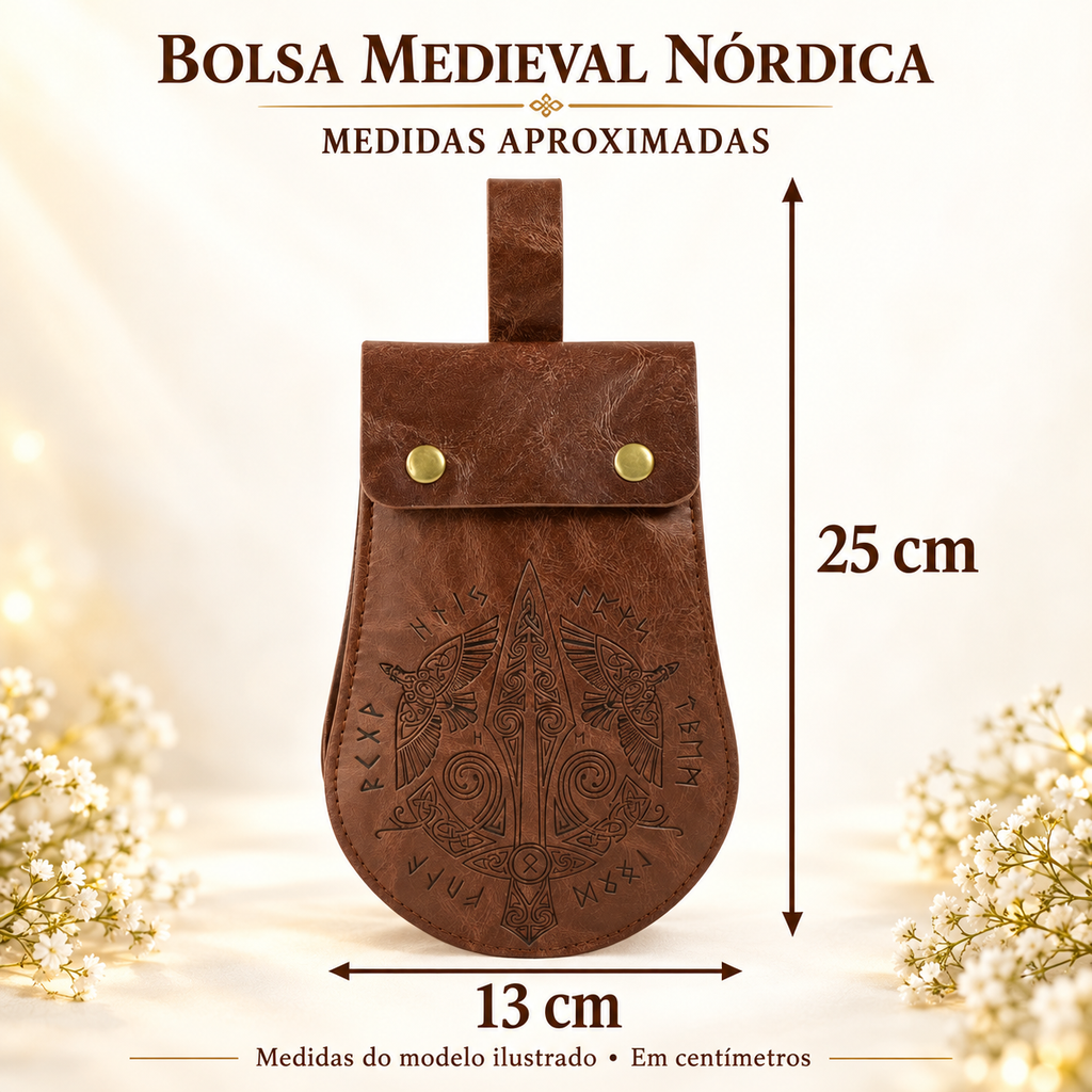 Medidas aproximadas do modelo ilustrado: 25 × 13 cm.