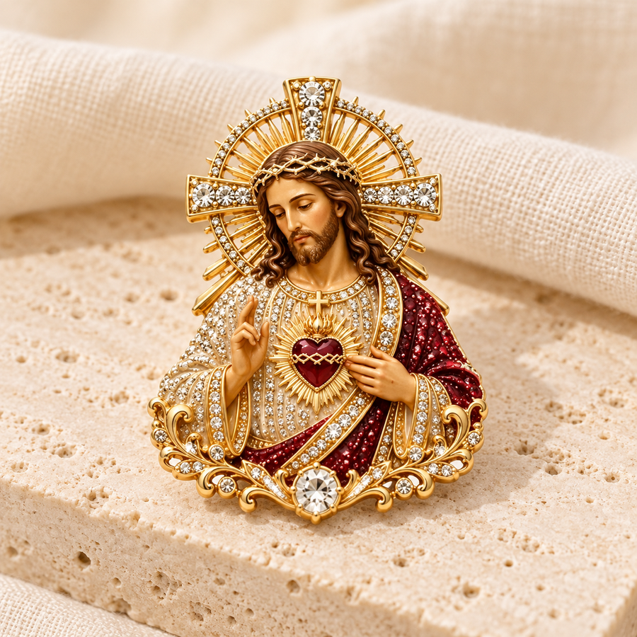 BROCHE JESUS SAGRADO CORAÇÃO