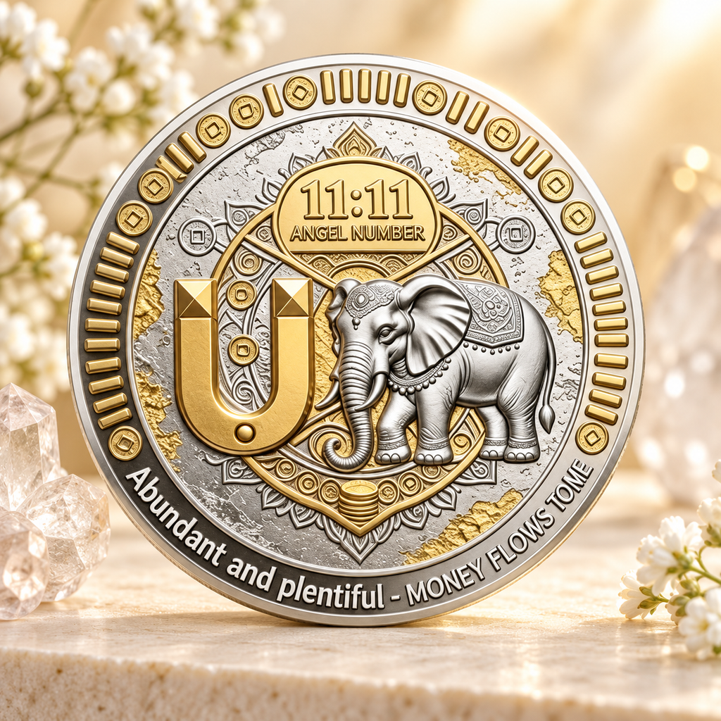 MOEDA DA SORTE 11:11 — ELEFANTE DA PROSPERIDADE